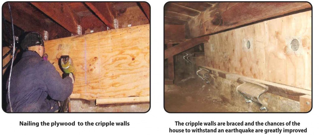 Weinstein Construction's process to reinforcing a cripple wall. 
