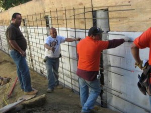 concrete retaining wall